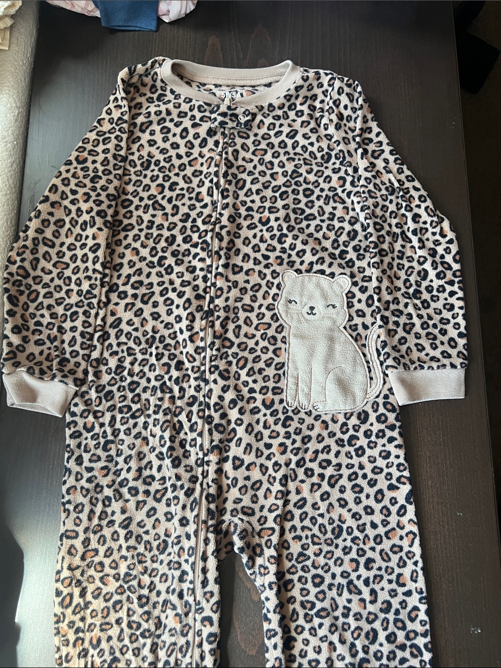 Carter's  Leopard Print Sleep Sack with Kitty Applique